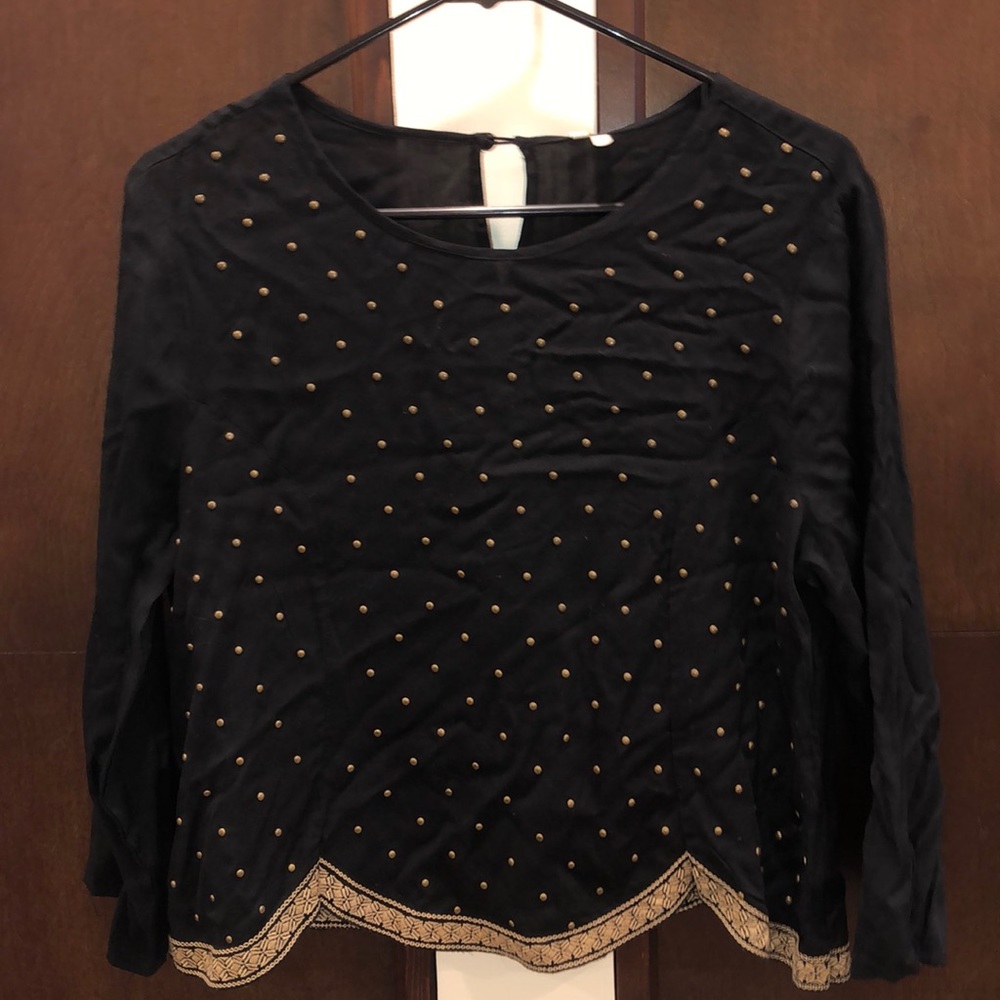 NWT Francescas Black Blouse